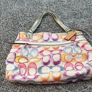 Coach Pink and Orange Shoulder Bag